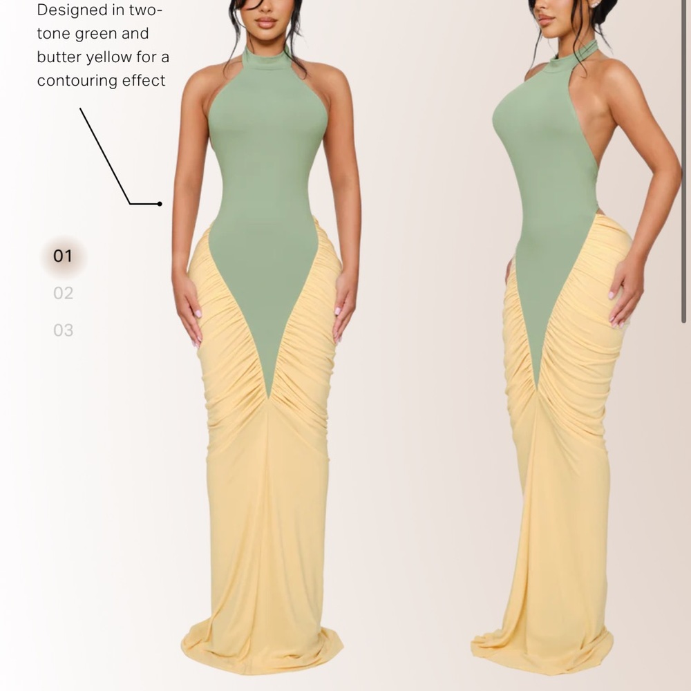 Coucoo ORA MAXI Dress Serpent Cream